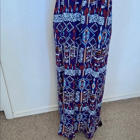 Forever 21 Strapless Maxi Dress - Blue and Red - Picture 3 of 7